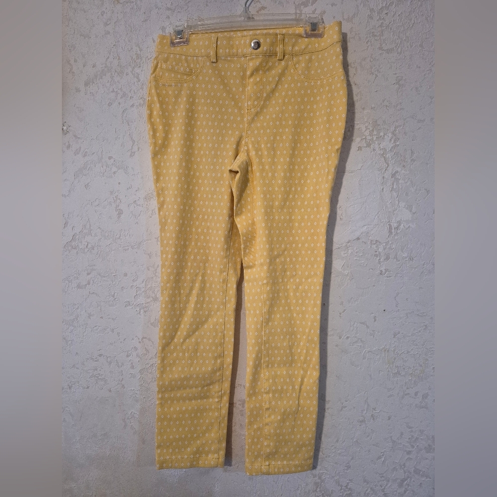 Rafella Women's Yellow Able Length Pants Size 6